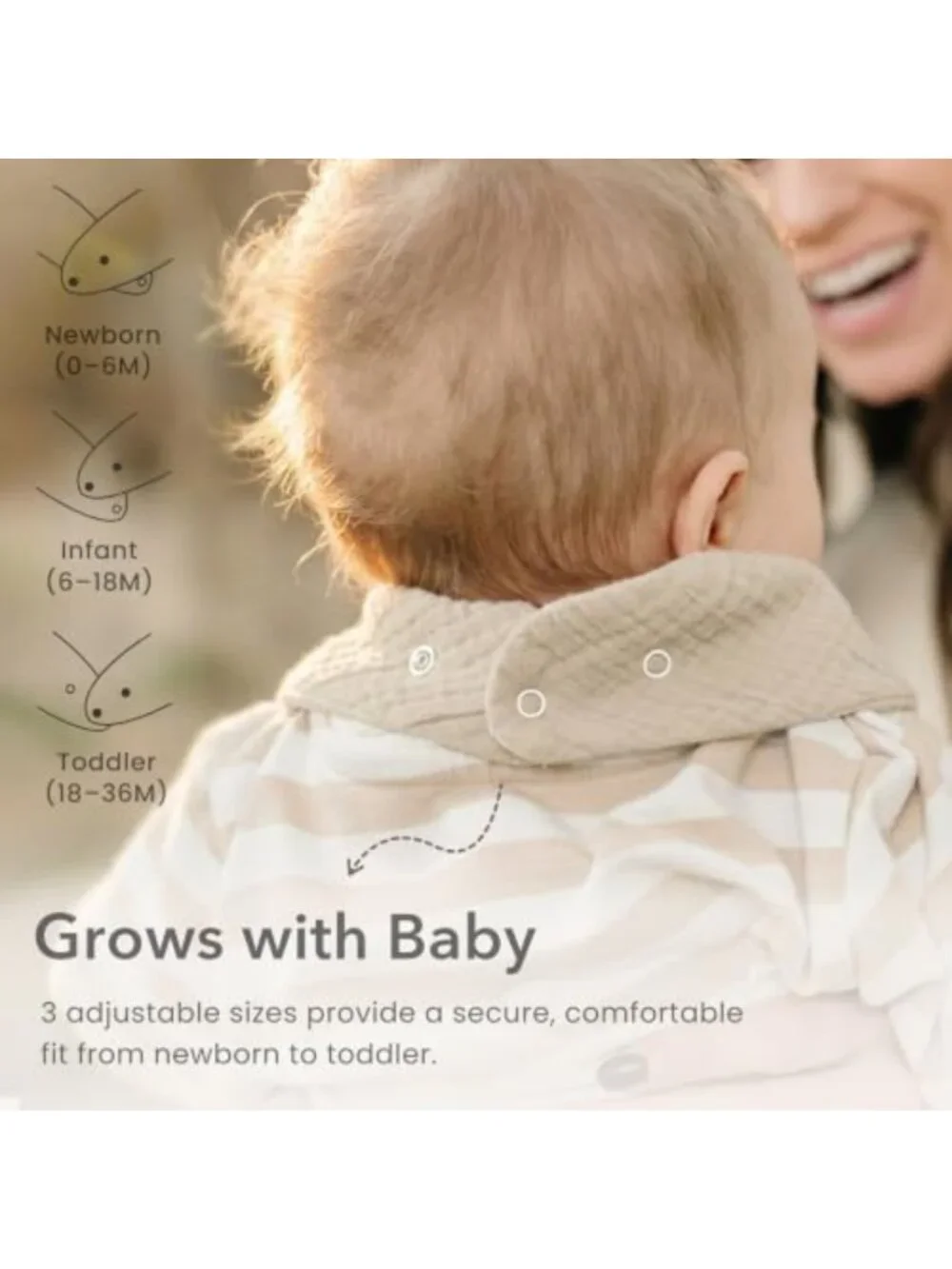 10 Pack Baby Muslin Bandana Bibs for Drooling, Teething, Soft & Absorbent